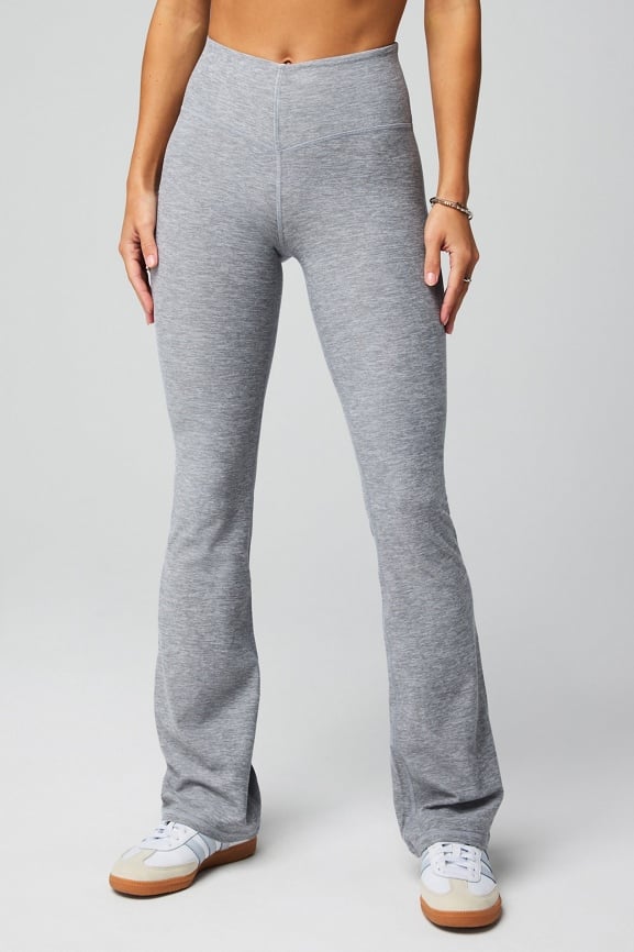 Pantalón de cintura alta con campana ligera HeatherFlex