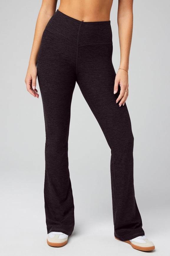 Pantalón de cintura alta con campana ligera HeatherFlex