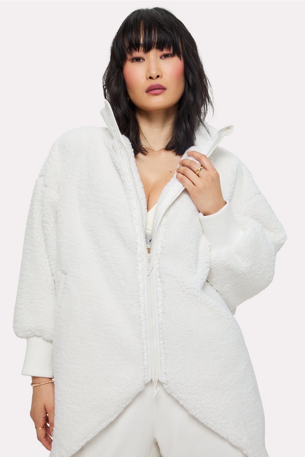 Oversized Teddy Cocoon Jacket