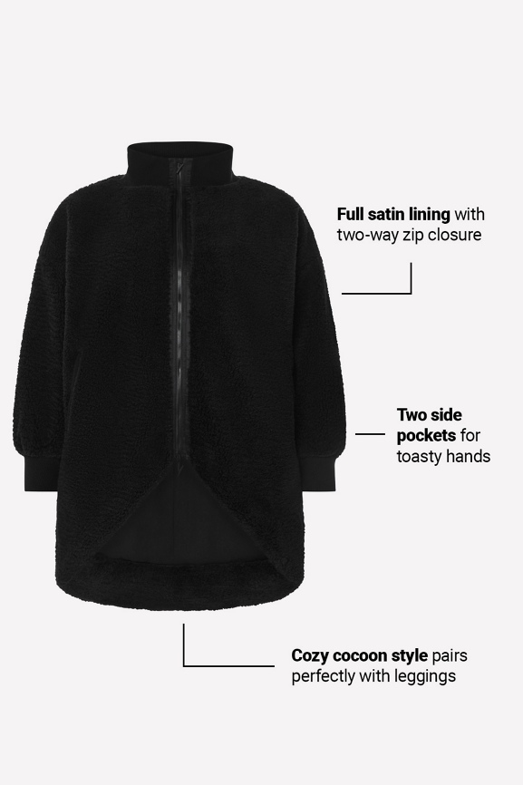 Oversized Teddy Cocoon Jacket - Fabletics