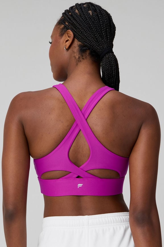 新品Fabletics ヨガウェア XS バーガンディ・ピンク No-Bounce High Impact Sports Bra - Fabletics