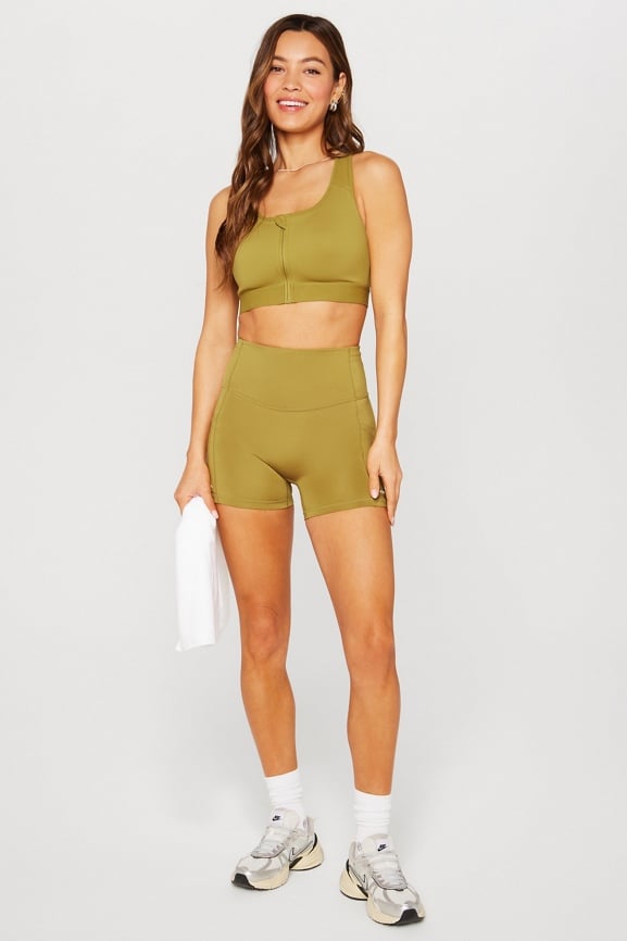 Front Zip High Impact Sports Bra