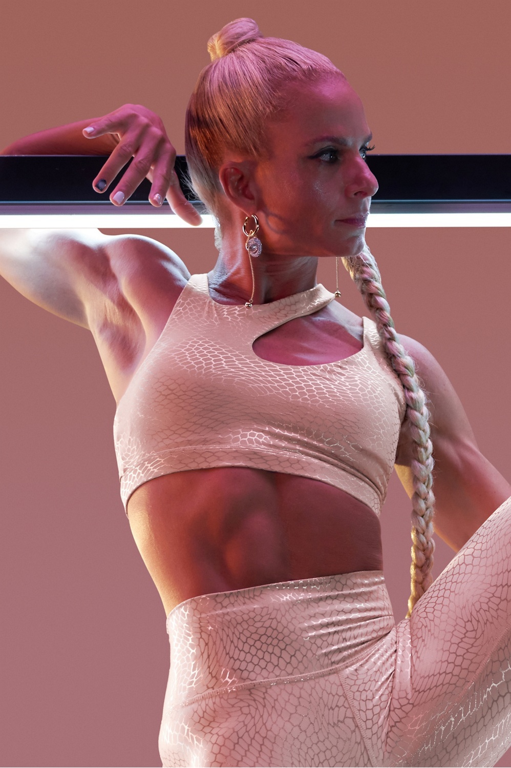 Asymmetric Shine Racerback Low Impact Bra