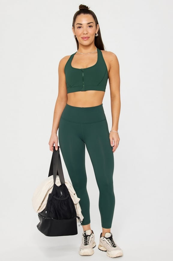 Essential Front Zip Medium Impact Sports Bra