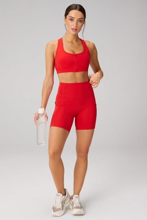 Essential Front Zip Medium Impact Sports Bra