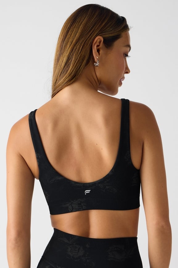 Sleek Seamless Square Neck Low Impact Bra