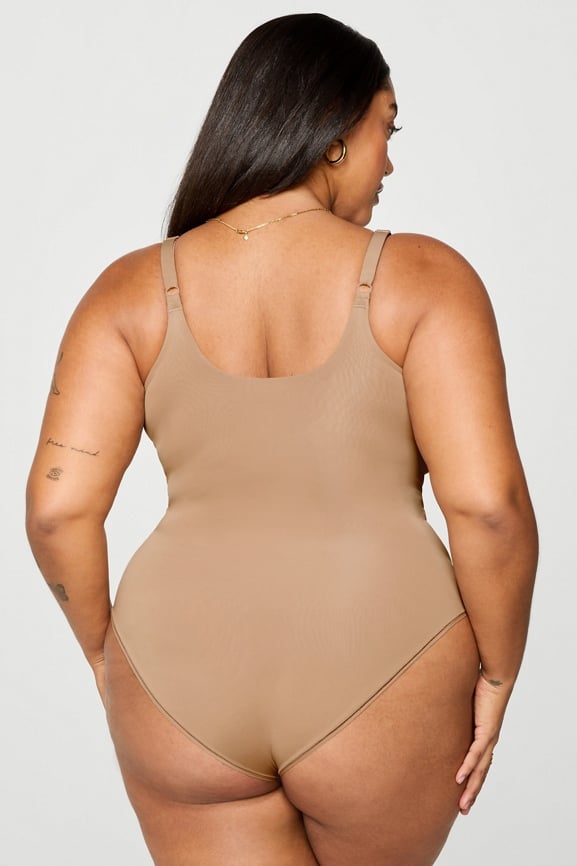 Smoothed Reality Lace Triangle Brief Bodysuit