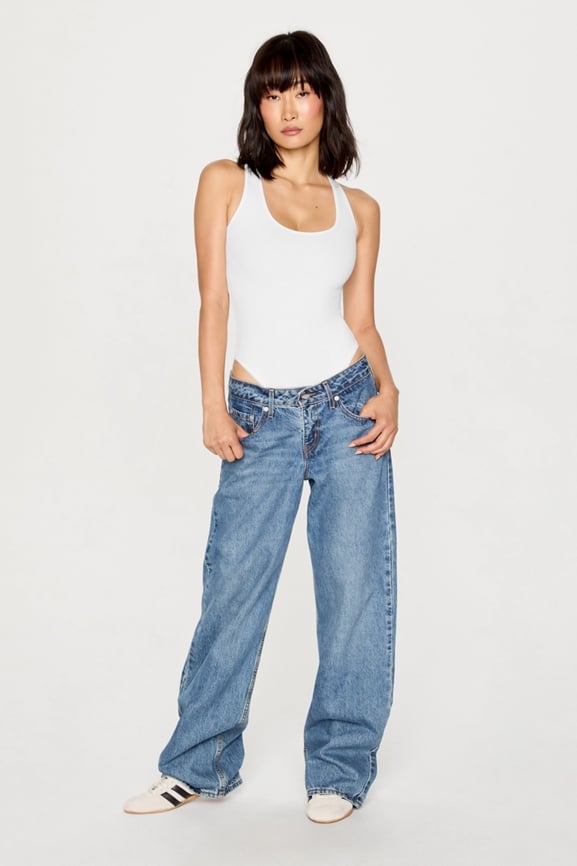 Stretchy Fit Racerback Thong Bodysuit