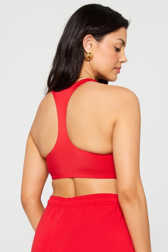 Zip Front Top Thong Bottom Bikini Set