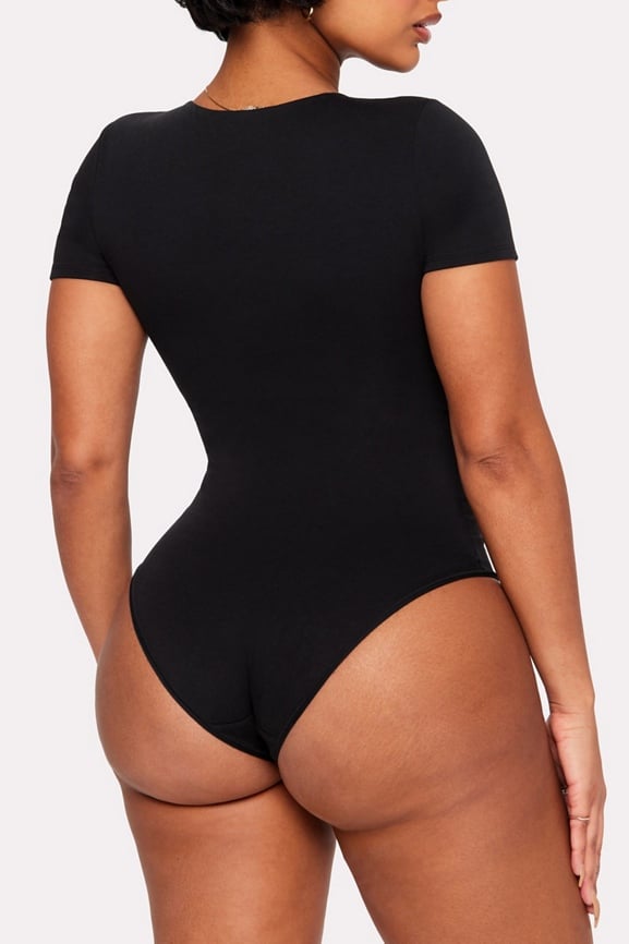 Snug Cotton Short Sleeve Brief Bodysuit + Year Round Terry Hoodie 2-Piece Set