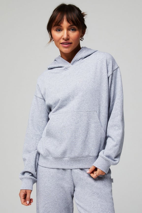 Snug Cotton Short Sleeve Brief Bodysuit + Year Round Terry Hoodie 2-Piece Set