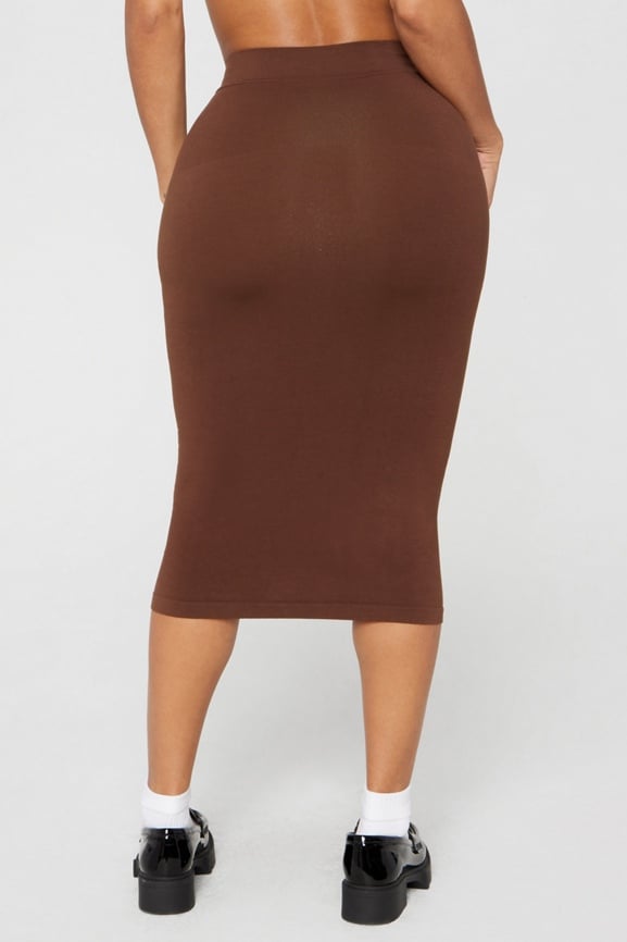 100% Cotton Boxy Tee + Smooth As Hell Midi Shaping Skirt 2-Piece Outfit