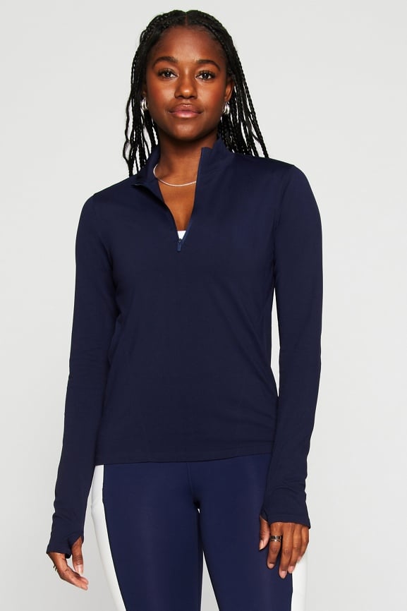 Feather Tech+ Half-Zip Top + Oasis High-Waisted Short 6