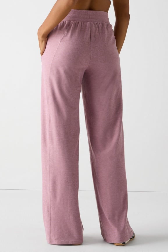 Cloud Jersey Boxy Long Sleeve + Wide Leg Pant 2 Piece Outfit