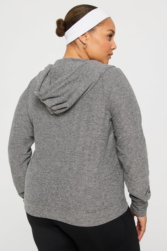 Cloud Jersey Full Zip Hoodie + Cloud Jersey Foldover Flare 2-Piece Outfit