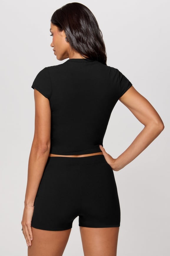 Soft Rib Tee + Soft Rib Hot Short + Essential Puffer 3-Piece Bundle