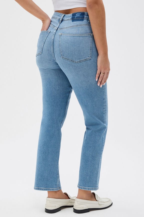 Year Round Terry Off Shoulder Sweatshirt + Modal Rib Cropped Tank + High Rise Straight Jean Bundle