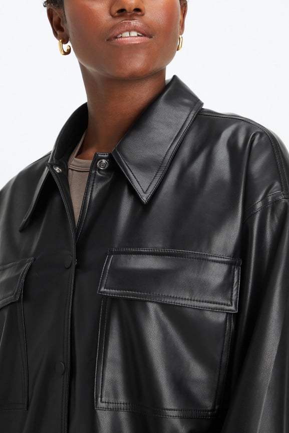 【CLANE】VEGAN LEATHER BOA SHORT JACKET CLANE VEGAN LEATHER BOA SHORT JACKET 157