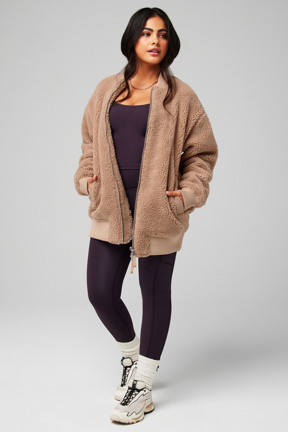 Teddy Oversized Bomber Jacket - Fabletics