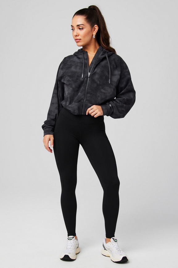 Cold Weather Full-Zip Cropped Hoodie