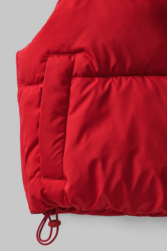 Essential Cropped Hooded Puffer Vest