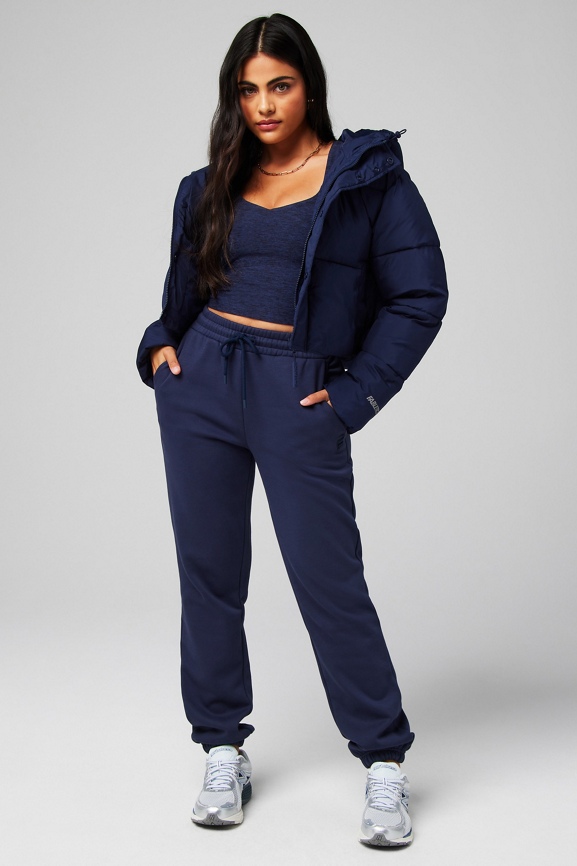 Essential Cropped Hooded Puffer