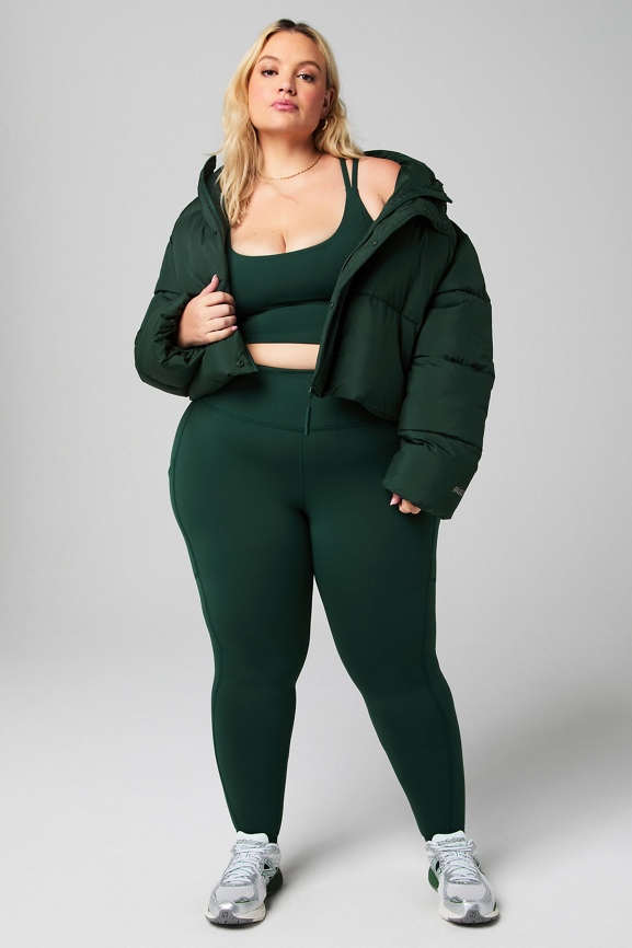 Essential Cropped Hooded Puffer