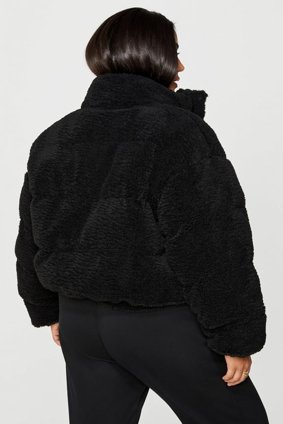 Faux Shearling Puffer Jacket