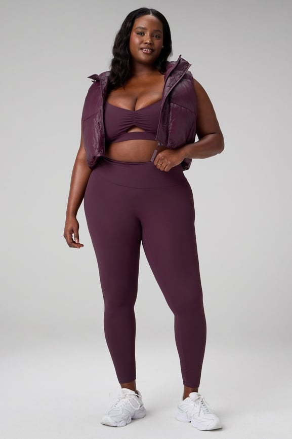 Essential Shine Cropped Hooded Puffer Vest