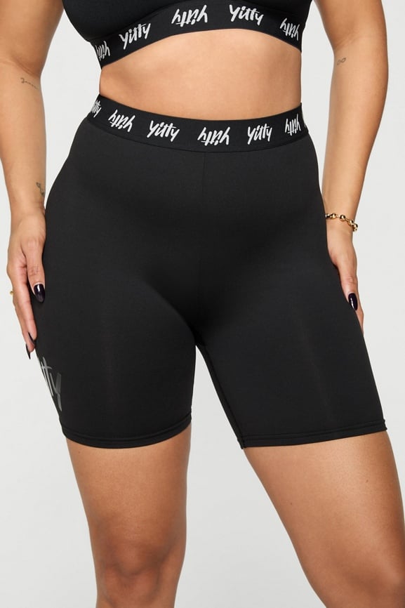 Major Label Shaping High Waist Logo Short