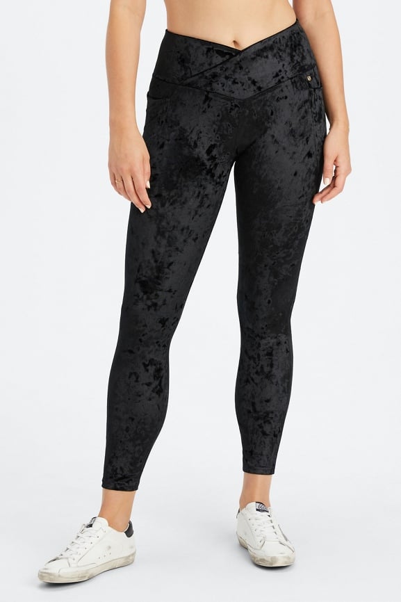 Crushed Velour Crossover Leggings Fabletics
