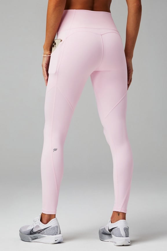 High Waisted Soft Pink Leggings Effortless Pocket Leggings Pink
