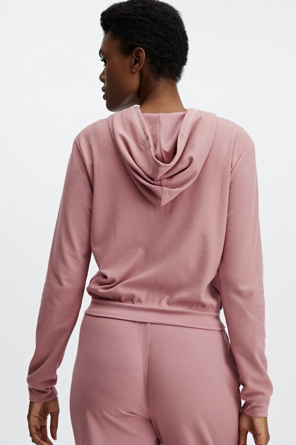ふぁい fab Zip-Up Waffle Hoodie - Fabletics
