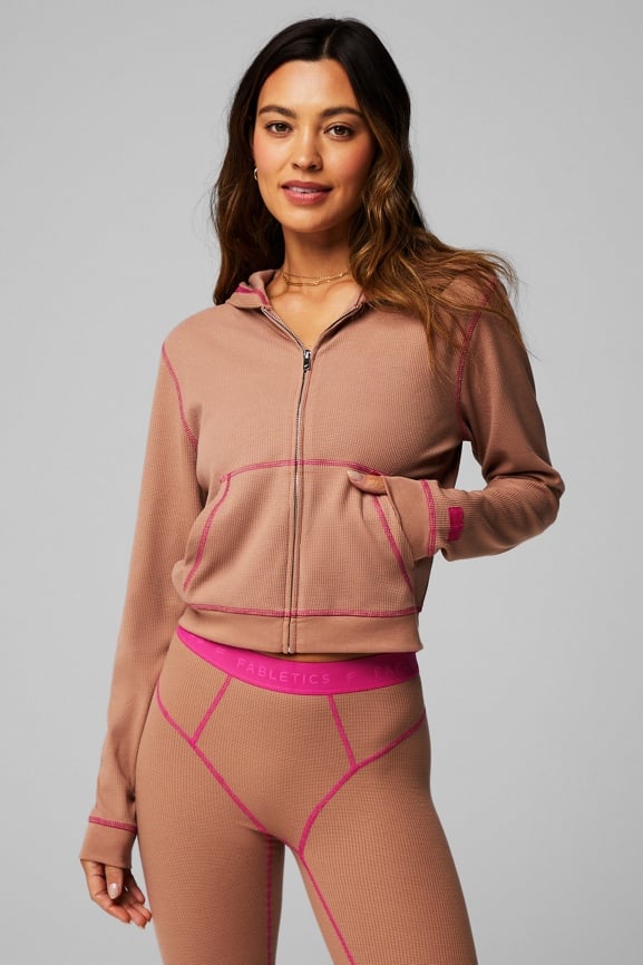 Zip-Up Waffle Hoodie - Fabletics