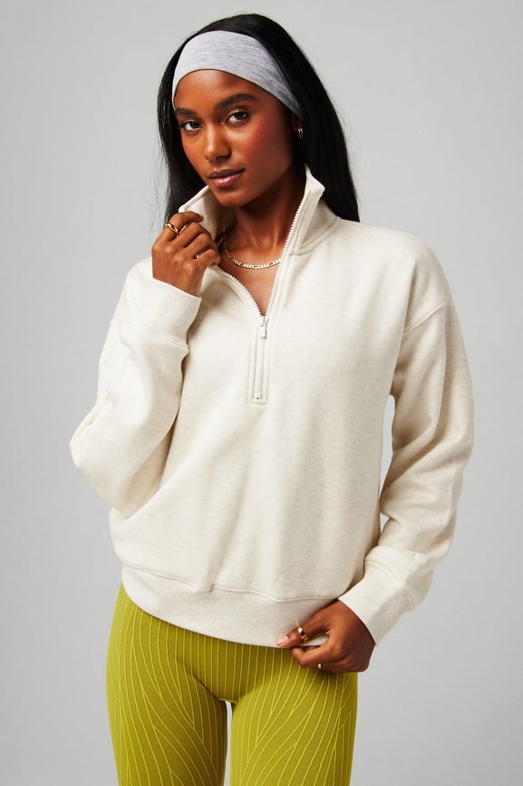 Cozy Fleece Half Zip Sweatshirt - Fabletics