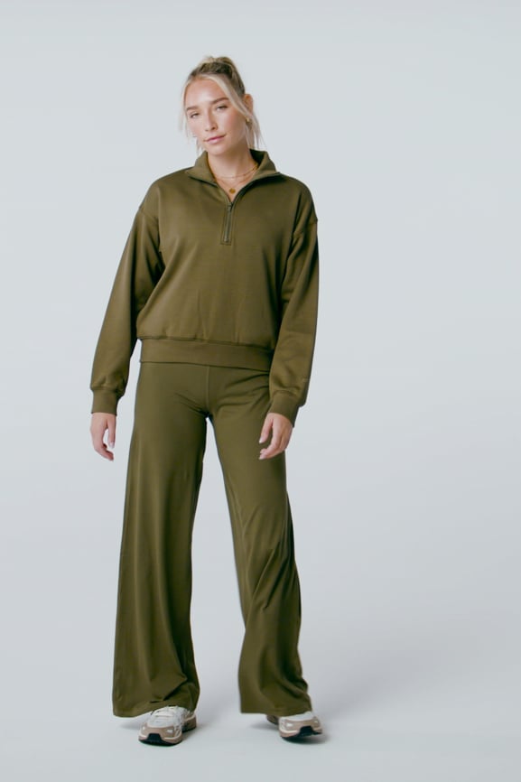 Cozy Fleece Half Zip Sweatshirt - Fabletics