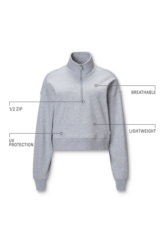 Year Round Terry Half Zip Sweatshirt - Fabletics