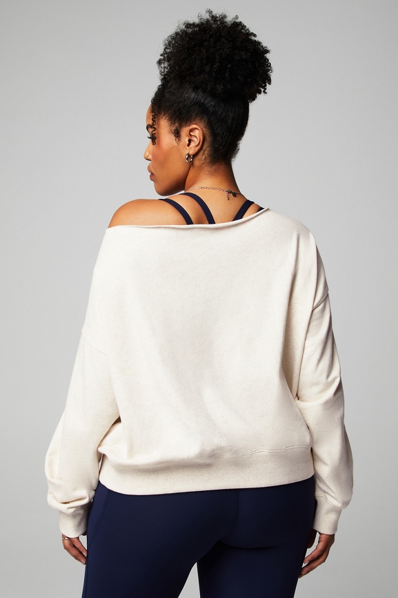 Year Round Terry Off Shoulder Sweatshirt