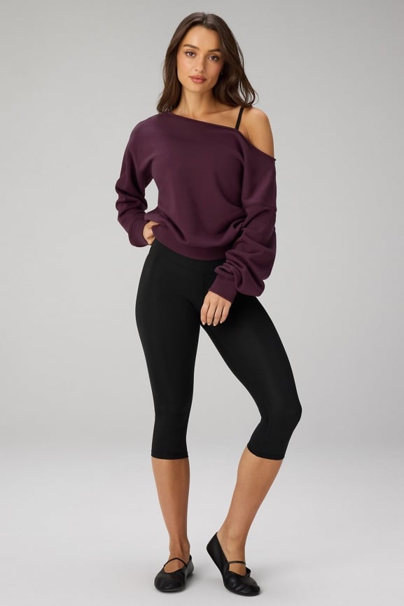 Year Round Terry Off Shoulder Sweatshirt