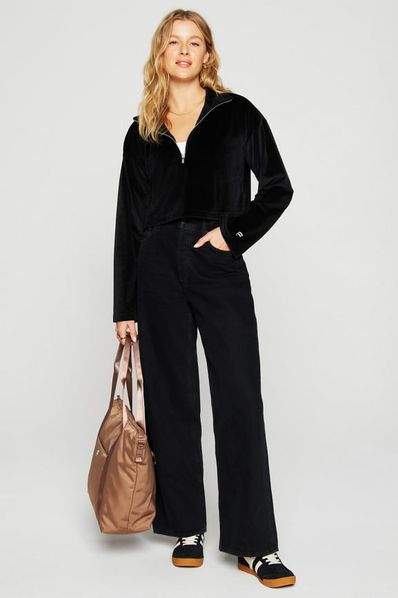 Plush Rib Half Zip Sweatshirt - Fabletics