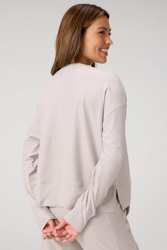 Cloud Jersey Boxy Long-Sleeve Top
