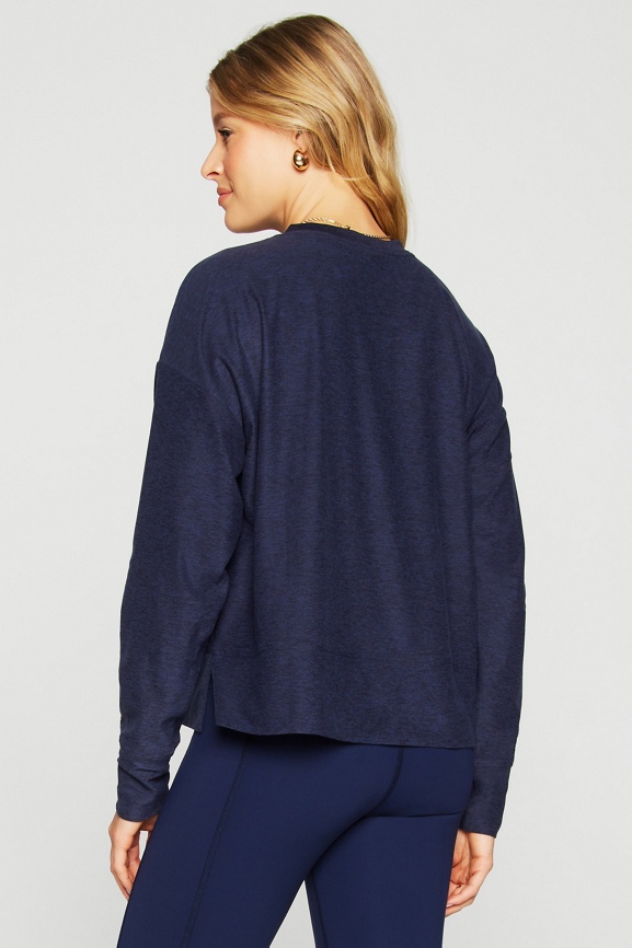 Cloud Jersey Boxy Long-Sleeve Top