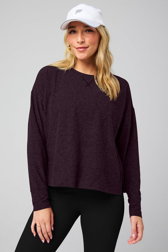 Cloud Jersey Boxy Long-Sleeve Top - Fabletics