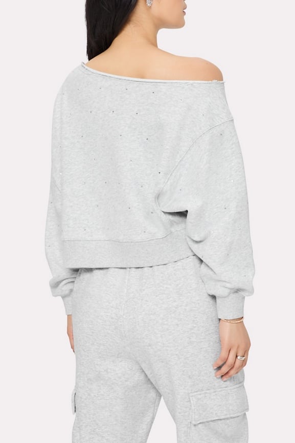 Bling Thing Off-The-Shoulder Sweatshirt
