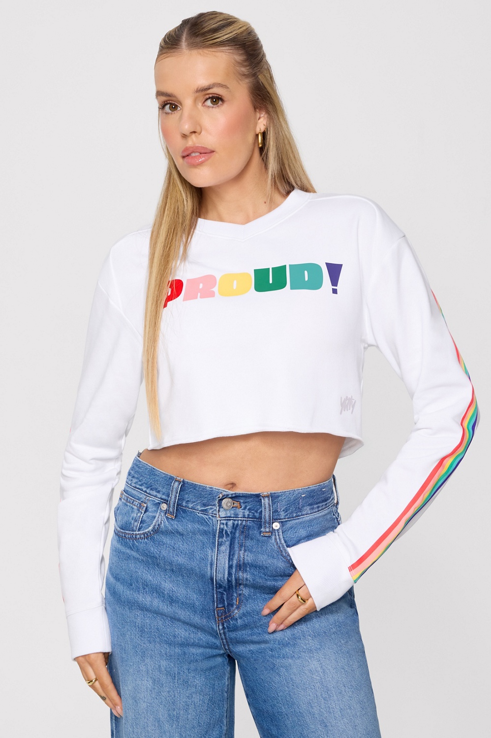 Terry Cropped Sweatshirt