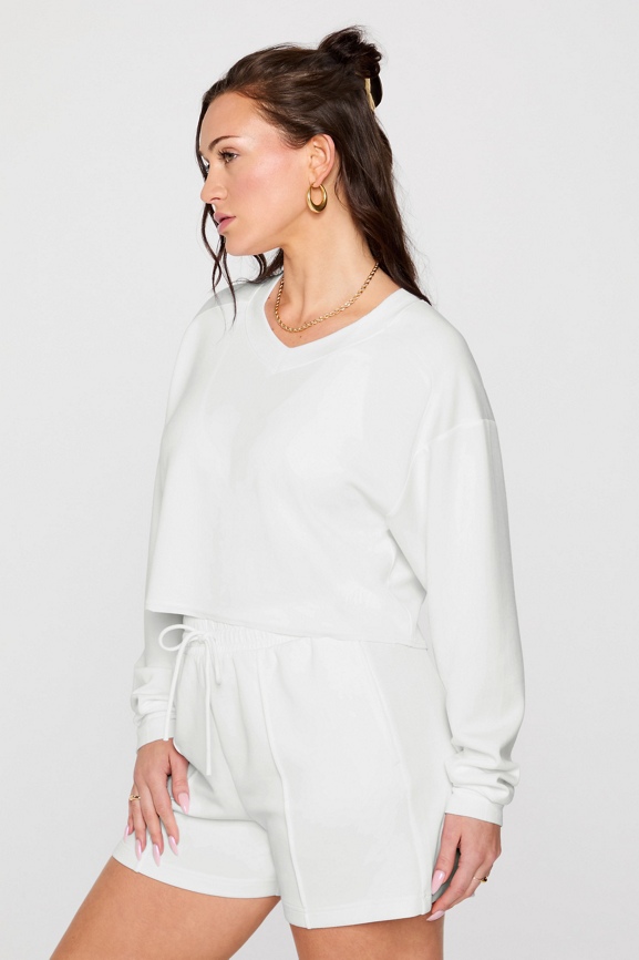 So Sleek Modal Cropped Sweatshirt