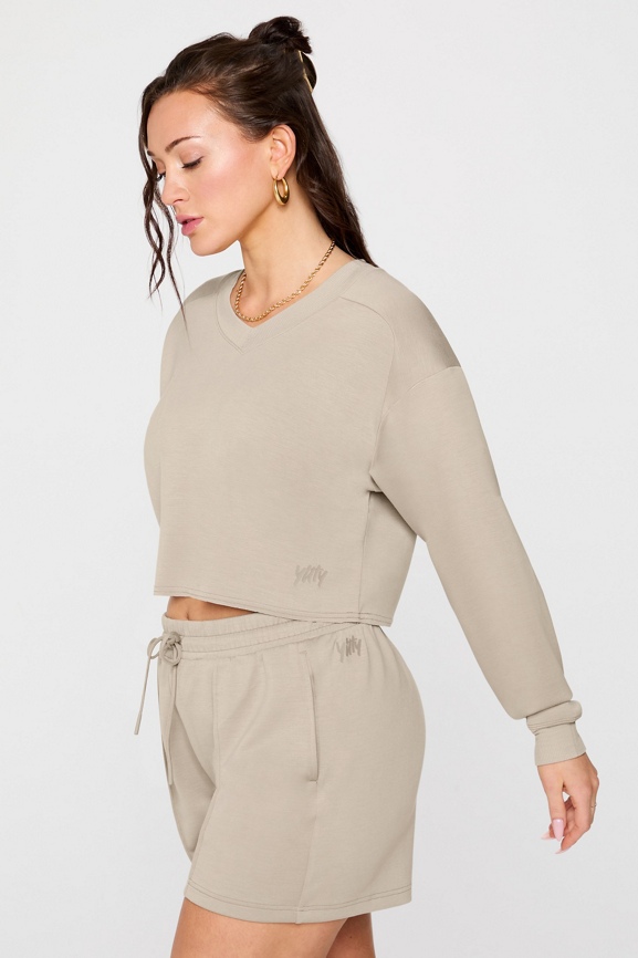 So Sleek Modal Cropped Sweatshirt