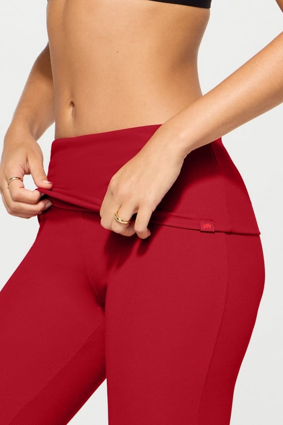 Soft Rib Foldover Pant