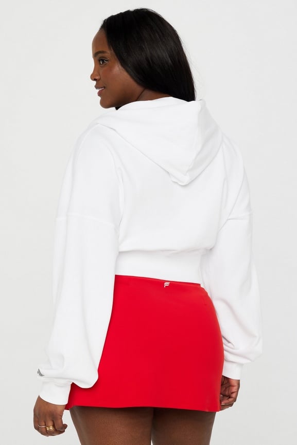 Year Round Terry Cropped Full-Zip Hoodie