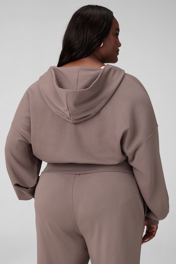 Year Round Terry Cropped Full-Zip Hoodie
